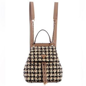 Guess Cessily Houndstooth Flap Backpack